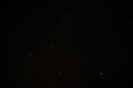 Dark night sky with stars above Arctic circle in autumn season. Royalty Free Stock Photo