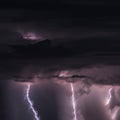 Dark night sky storm lighting illustration lgiht Royalty Free Stock Photo