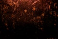 Dark old scary rusty rough golden and copper metal surface texture/background for Halloween or haunted house games Royalty Free Stock Photo