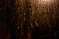 Dark old scary rusty rough golden and copper metal surface texture/background for Halloween or haunted house games Royalty Free Stock Photo