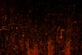 Dark old scary rusty rough golden and copper metal surface texture/background for Halloween or haunted house games Royalty Free Stock Photo