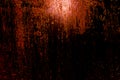 Dark old scary rusty rough golden and copper metal surface texture/background for Halloween or haunted house games Royalty Free Stock Photo