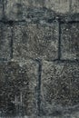 Dark old stone wall for texture or background, grunge style Royalty Free Stock Photo
