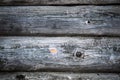 Dark old timbered wooden loghouse wall Royalty Free Stock Photo