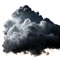 Black clouds isolated on white background Royalty Free Stock Photo