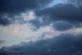 Dark ominous clouds. Dramatic sky background Royalty Free Stock Photo