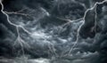 Dark, ominous rain clouds and lightning Royalty Free Stock Photo