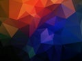 Dark orange blue geometric background