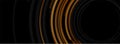 Dark orange circular lines abstract futuristic technology banner