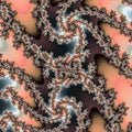 Dark orange fractal spiral texture