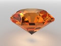 Dark-orange gemstone rendered with soft shadows Royalty Free Stock Photo