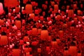 Dark orange lamp teamlab borderless