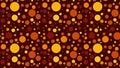 Dark Orange Seamless Scattered Dots Pattern