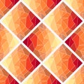 Dark orange, Yellow vector low poly texture seamless pattern. A sample with polygonal shapes. The best triangular design for your Royalty Free Stock Photo