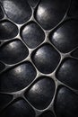 Dark Organic Voronoi Texture With Leather Like Surface And Dramatic Industrial Lighting Royalty Free Stock Photo