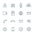 Dark outline various social network icons set