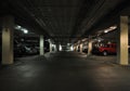 Dark parking structure Royalty Free Stock Photo