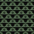 Dark pattern with green horizontal lace