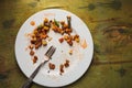 Dark photo. Still life- food scraps