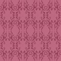 Dark Pink Abstract Filigree Seamless Pattern