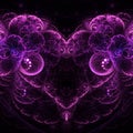 Dark pink fractal heart