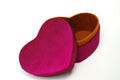 Dark pink heart gift box-Thai silk