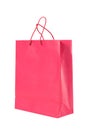 Dark pink paper shopping bag Royalty Free Stock Photo