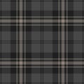 Dark plaid pattern. Grey menswear tartan check plaid seamless graphic for flannel shirt, blanket.