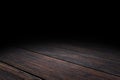 Dark Plank old wood floor texture perspective background for dis