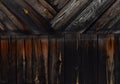 Dark Planking On The House Wall, Old Shabby Boards, Black Planks Background Texture