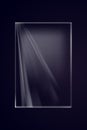 Dark plastic shrink wrap texture with diagonal light reflections for digital packaging or overlay design Royalty Free Stock Photo