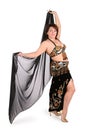 Dark plump belly dance