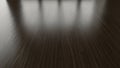 Dark polished wood floor with subtle reflections of light and shadow Royalty Free Stock Photo