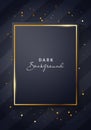 Vector Illustrartion Minimal Dark Black And Gold Poster Template. Luxury And Elegant Background Royalty Free Stock Photo