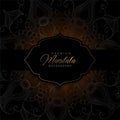 Dark premium mandala luxury pattern background