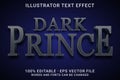 DARK PRINCE3d -Editable text effect Royalty Free Stock Photo