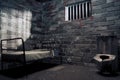 Dark prison cell at night Royalty Free Stock Photo