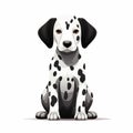 Dark Proportions: Intense Dalmatian Puppy Vector Illustration