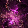 Dark purple fractal flowers
