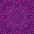 Dark purple mandala ornament background - round symmetrical vector pattern graphic design from concentric ellipses Royalty Free Stock Photo