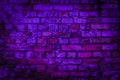 Dark purple old brick wall backdrop Royalty Free Stock Photo