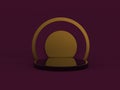 dark purple stand podium for product design with gold Royalty Free Stock Photo