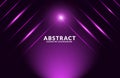 Dark purple Realistic Geometric background. Neon light effect vector. Modern futuristic design template