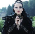 Dark Queen in park Royalty Free Stock Photo