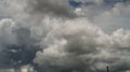 Dark rain cloud dramatic sky summer tropical thunder storm sky and fluffy black darkness cloud nearly raining cloudscape. Nimbus Royalty Free Stock Photo