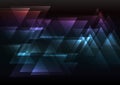 Dark rainbow abstract triangle overlap