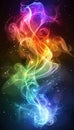 Dark rainbow 3d abstract background with colorful gradient spectrum for designers and creatives