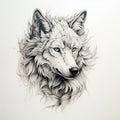 Dark And Raw Wolf Tattoo Illustration With Hidden Details