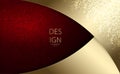 Dark red abstract textural design with a golden corner and brilliant mosaic