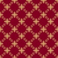 Dark red background with beautiful golg ornaments